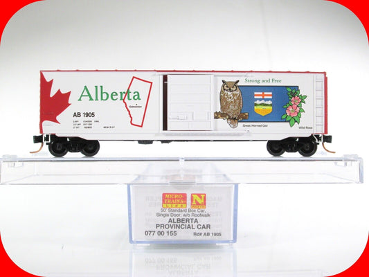 N Scale **ALBERTA** Canadian Provincial Box Car, AB 1905 - Micro Trains 07700155