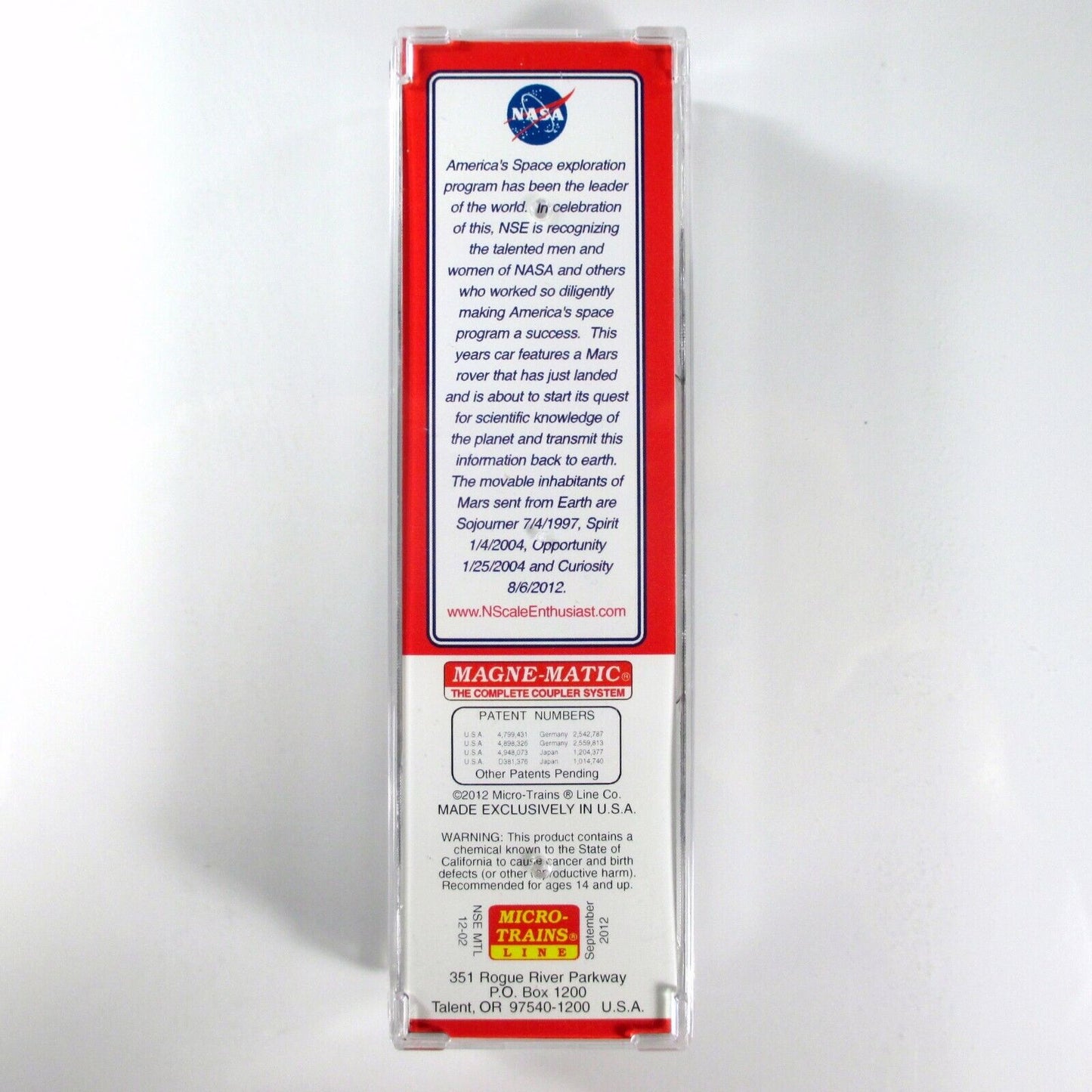 N Scale NASA MARS ROVER Galaxy 40' Box Car -- Micro Trains NSE MTL 12-02 ***RARE