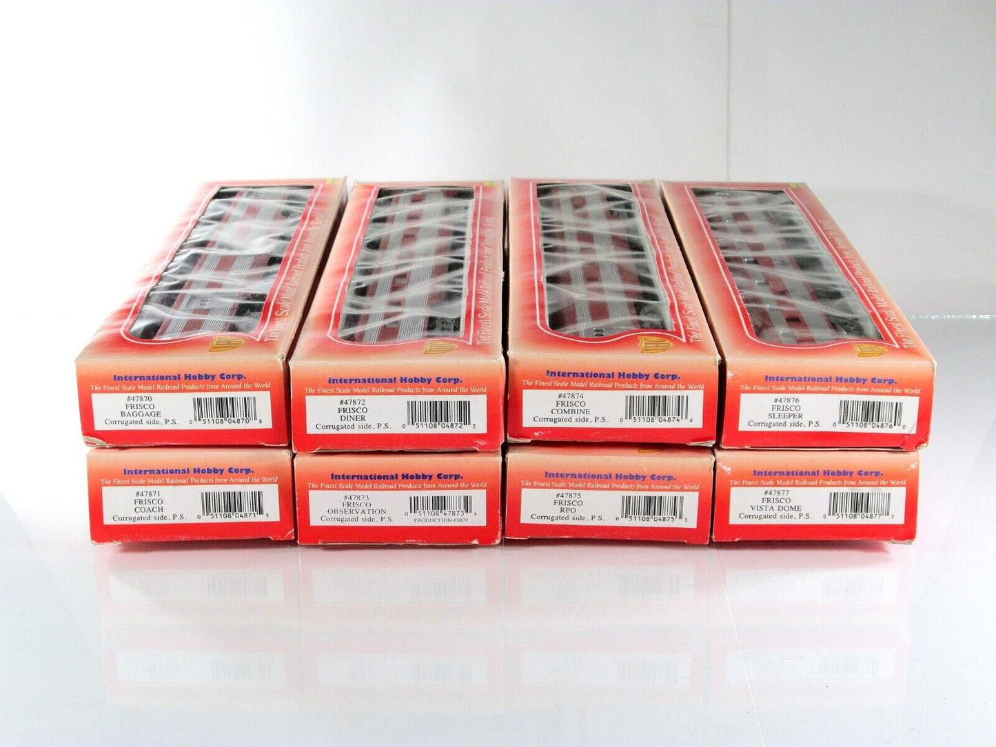 HO Scale FRISCO / SL-SF Lightweight Passenger Car 8-Pack Set - IHC 47878
