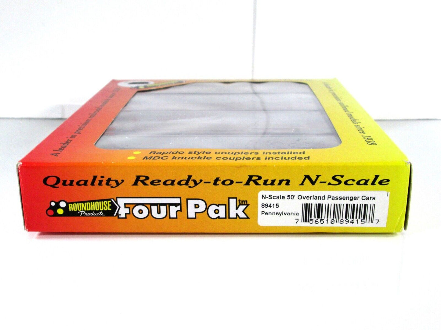 N Scale PENNSYLVANIA Overland Old Time Passenger 4-Car Set ---- Roundhouse 89415