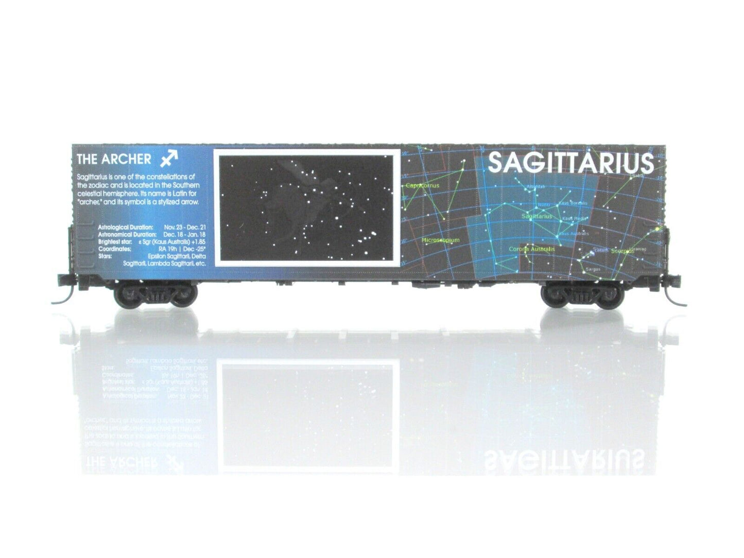 N Scale SAGITTARIUS / ARCHER, Nov-Dec ZODIAC, 60' Box Car -Micro Trains 10200211
