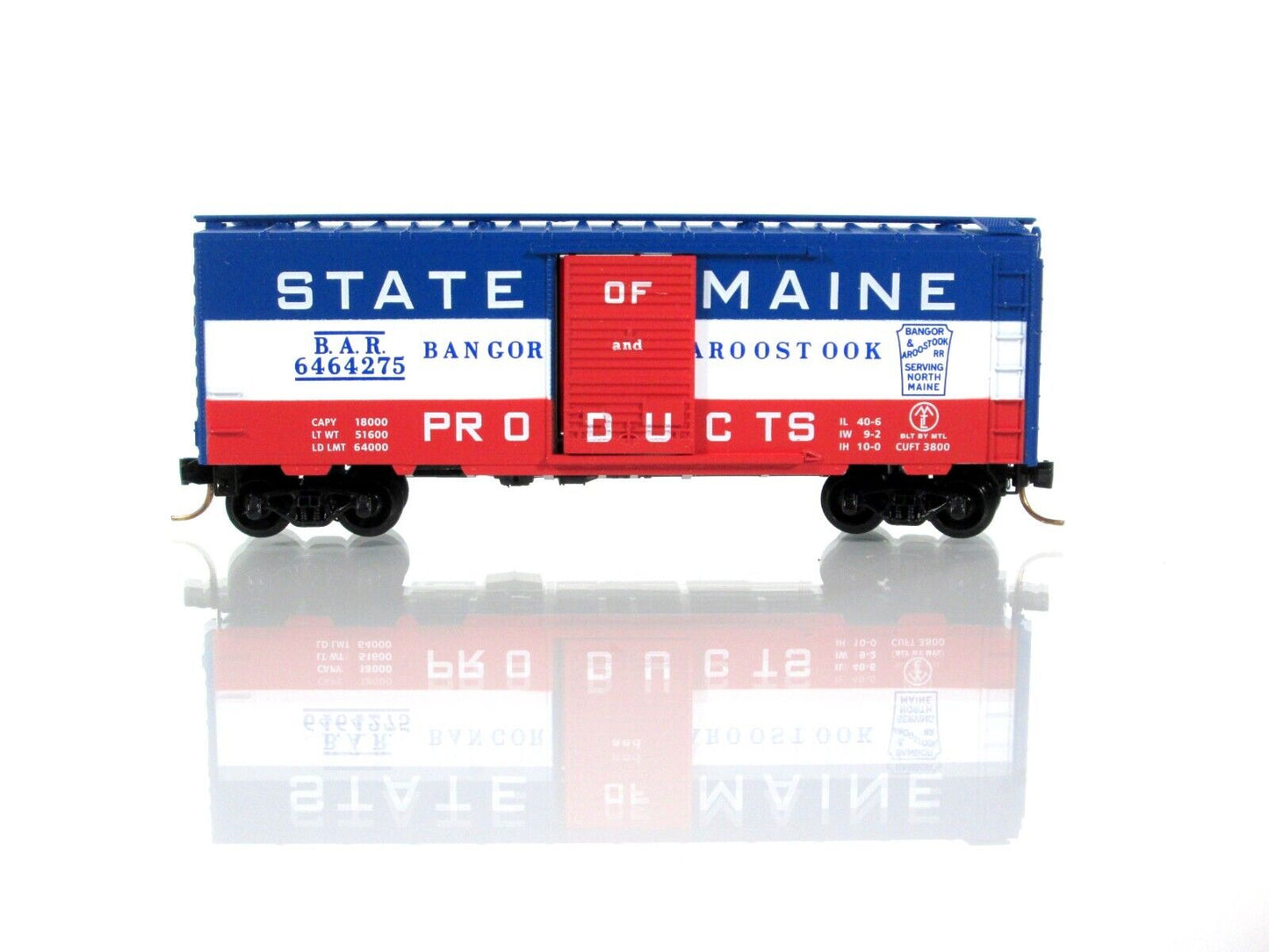 N Scale MAINE / BANGOR & AROOSTOOK 40' Box Car -Micro Trains / Lowell Smith 6464