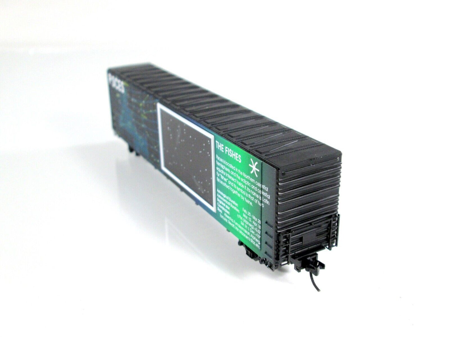 N Scale PISCES *THE FISHES* Feb-March ZODIAC, 60' Box Car -Micro Trains 10200214