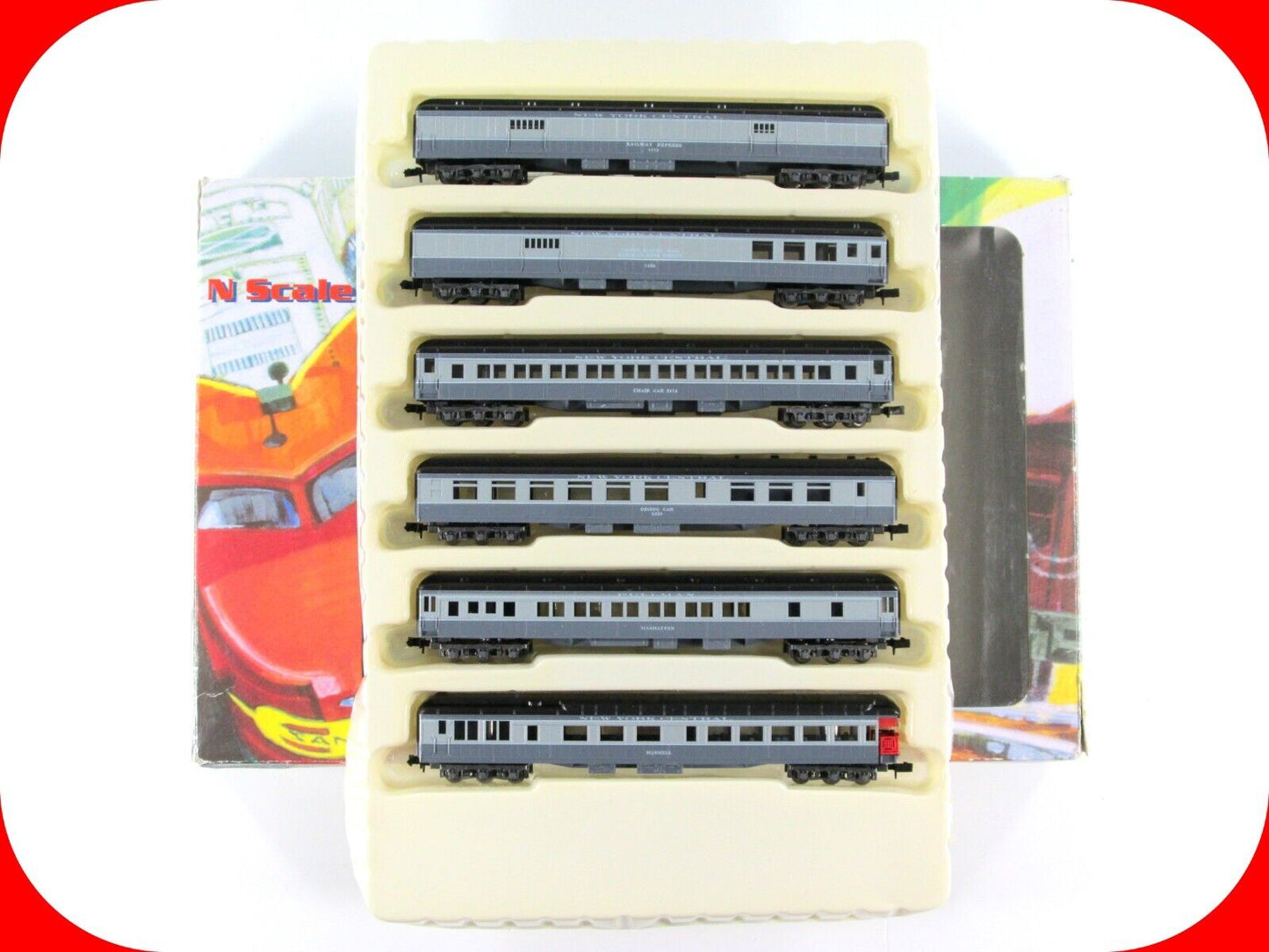 N Scale NEW YORK CENTRAL Heavyweight Passenger Car 6-Pack Set 1 - Con-Cor 570022