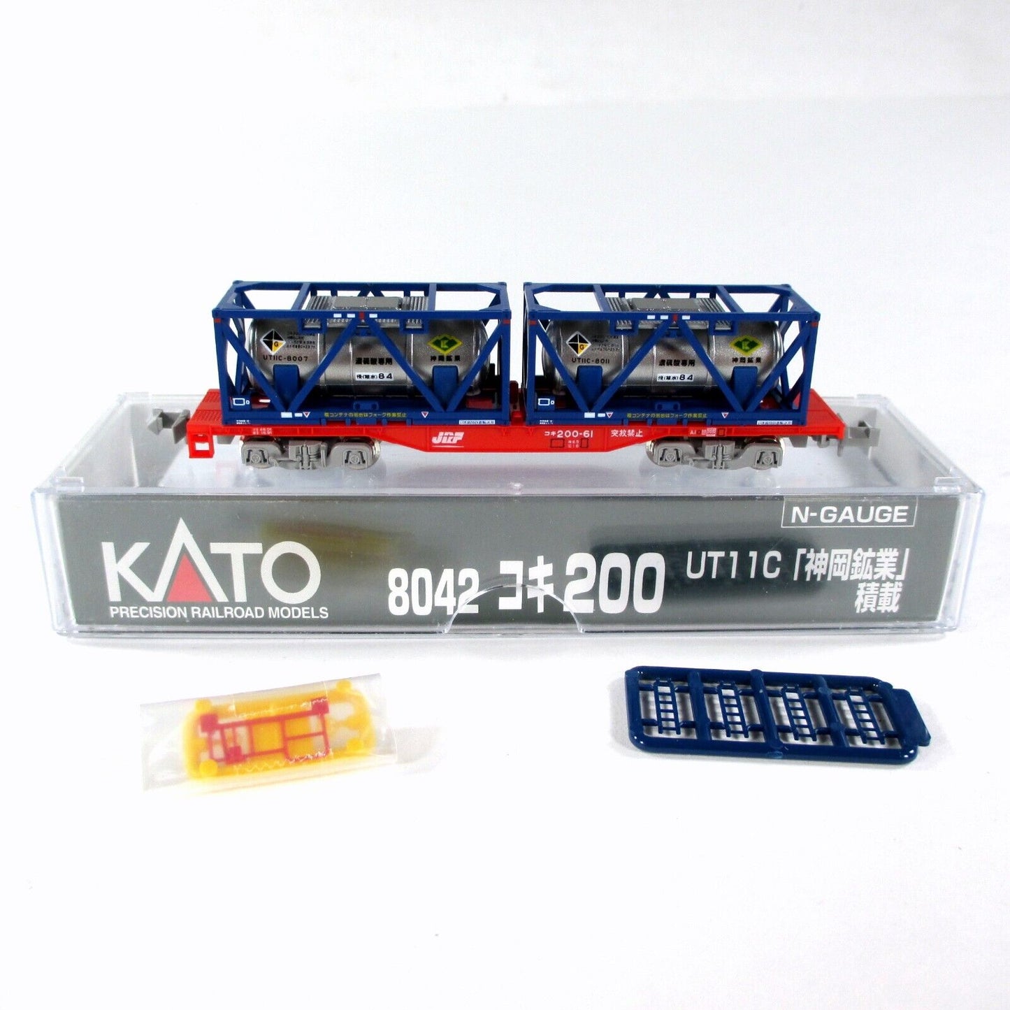 N Scale Japan JNR Tank Containers on Flat Car JRF 200-61 - Kato 8042, 200 **RARE