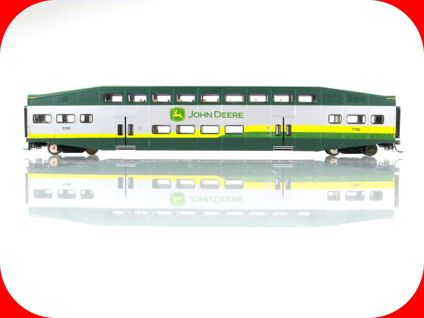 HO Scale JOHN DEERE BOMBARDIER Commuter Passenger Car, JD 7790 - Athearn **RARE*
