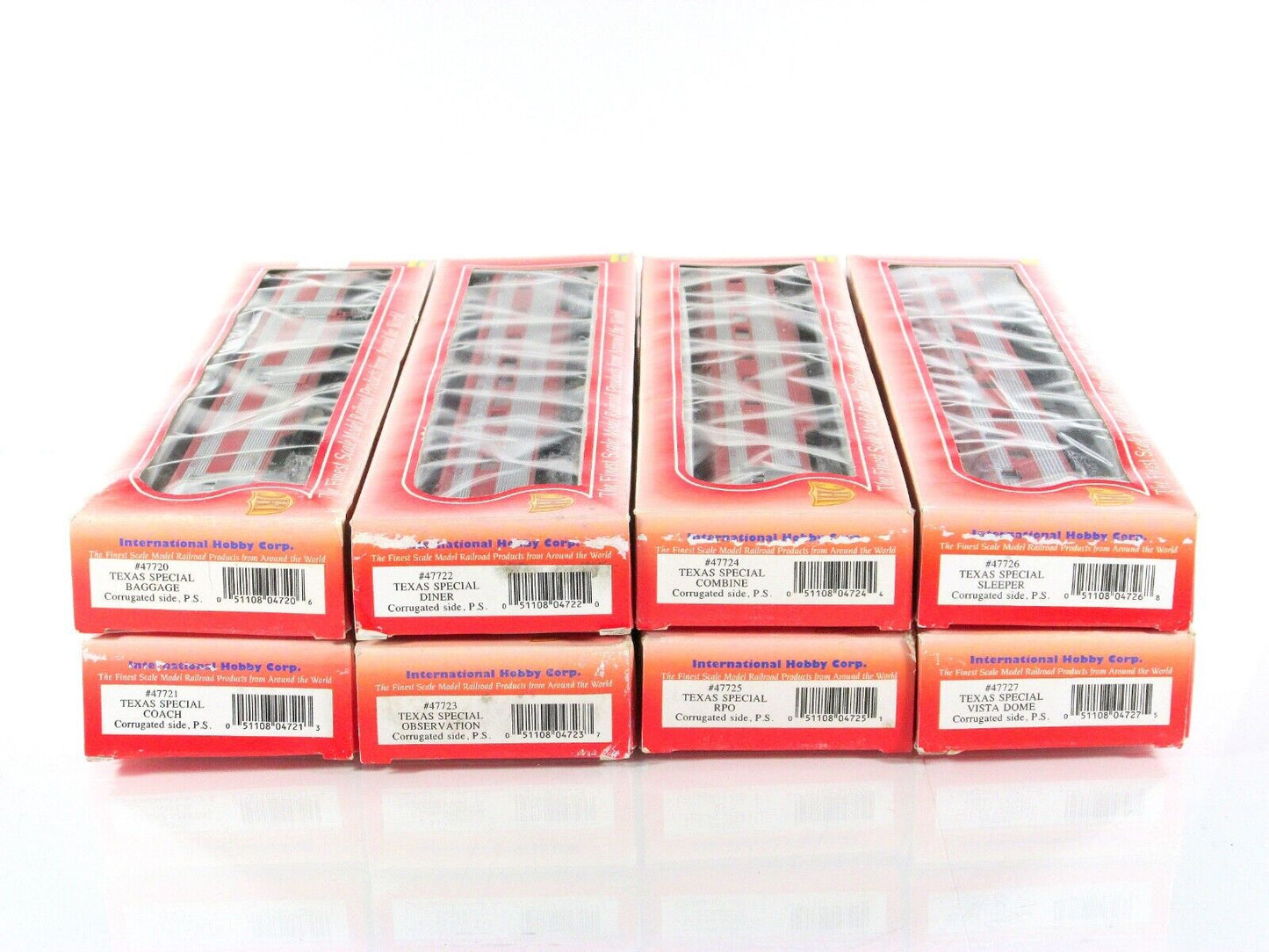 HO Scale FRISCO / KATY ***TEXAS SPECIAL*** Passenger Car 8-Pack Set -- IHC 47728