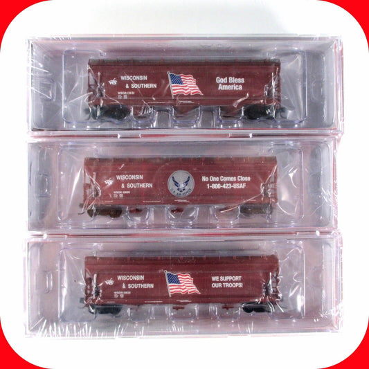 N SCALE WISCONSIN & SOUTHERN **Troop Support** Hopper 3-Car Set -- Intermountain
