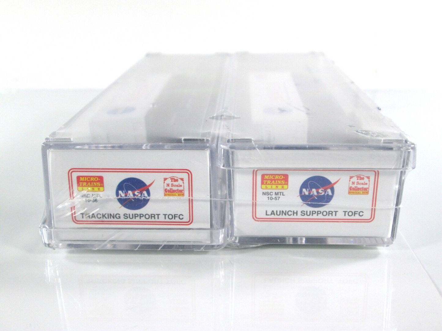 N Scale NASA *MISSION CONTROL* Flat Car & Trailer TOFC 2-Pack Set - Micro Trains