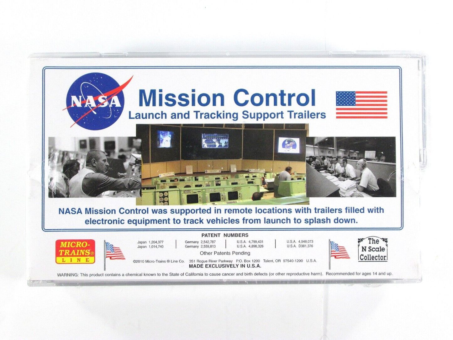 N Scale NASA *MISSION CONTROL* Flat Car & Trailer TOFC 2-Pack Set - Micro Trains