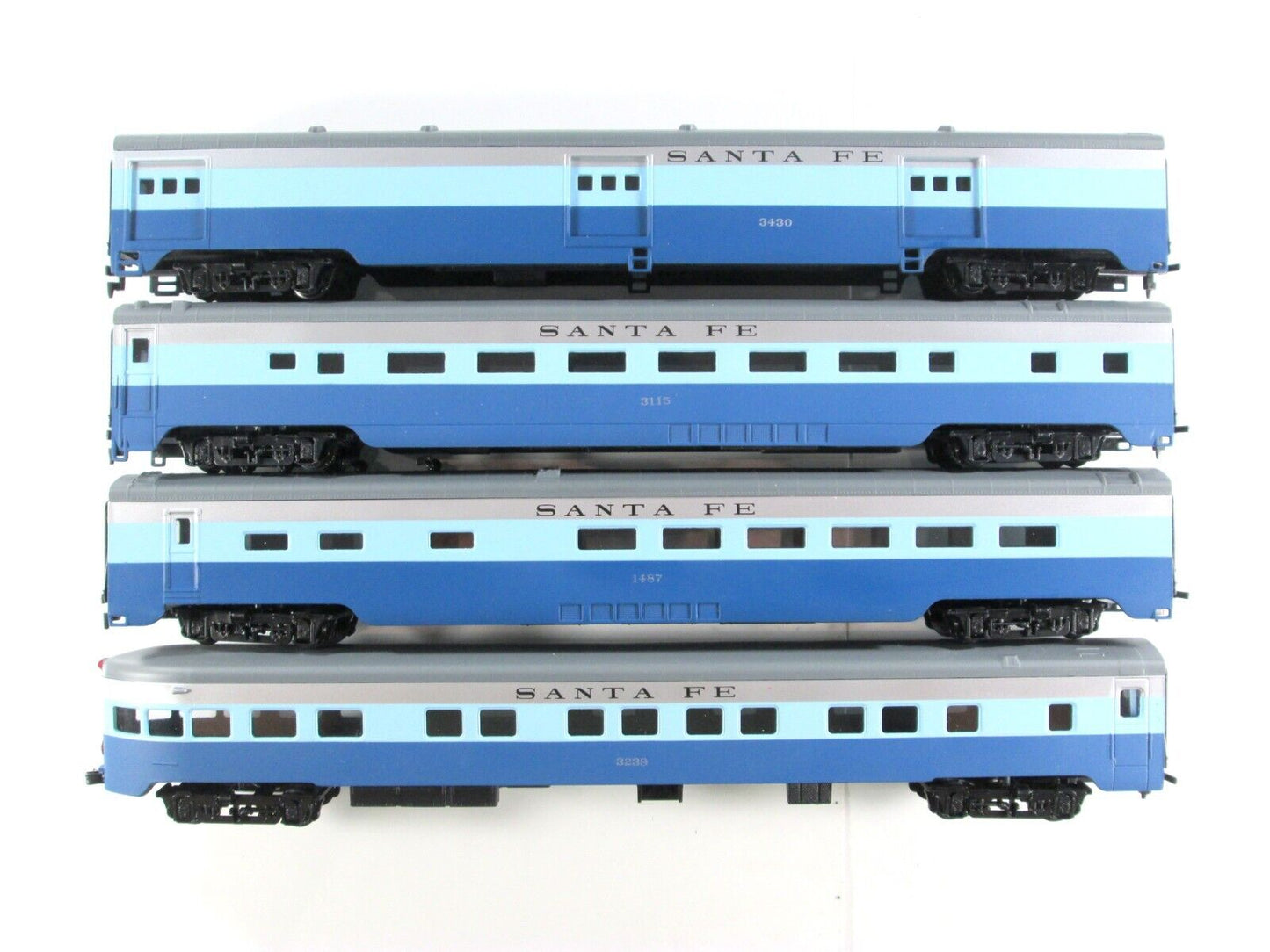 HO Scale SANTA FE *BLUE GOOSE* Passenger Car 8-Pack Set - IHC 48018 **RARE