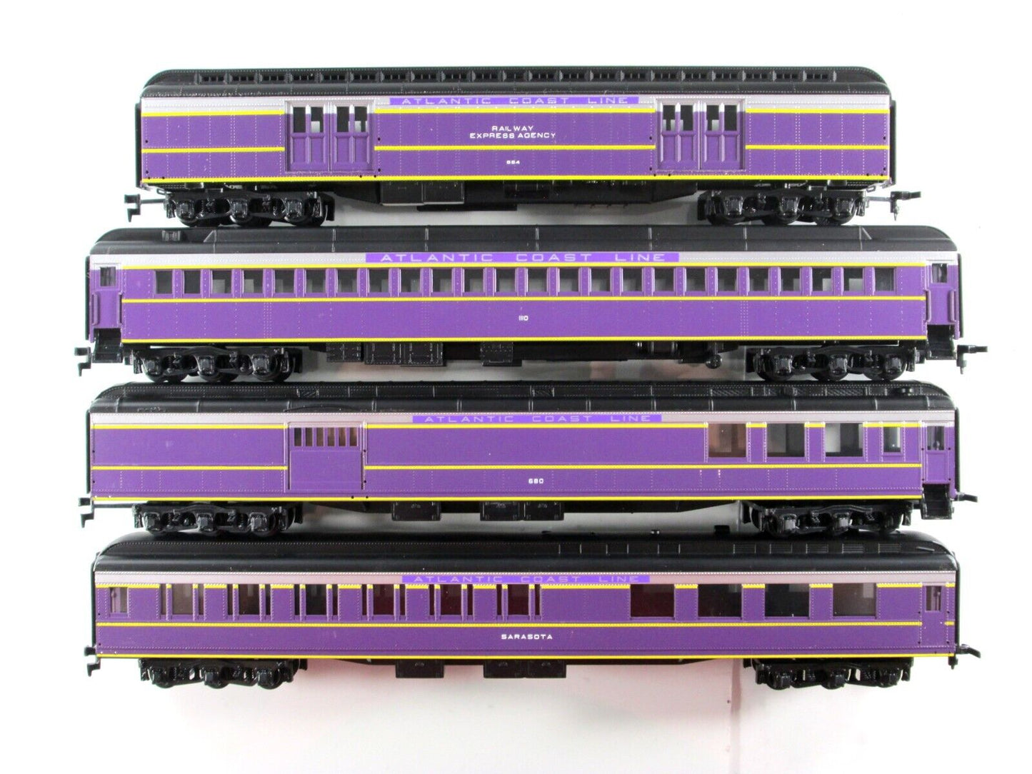 HO Scale ATLANTIC COAST LINE Heavyweight Passenger Car 8-Pack Set - IHC 49008