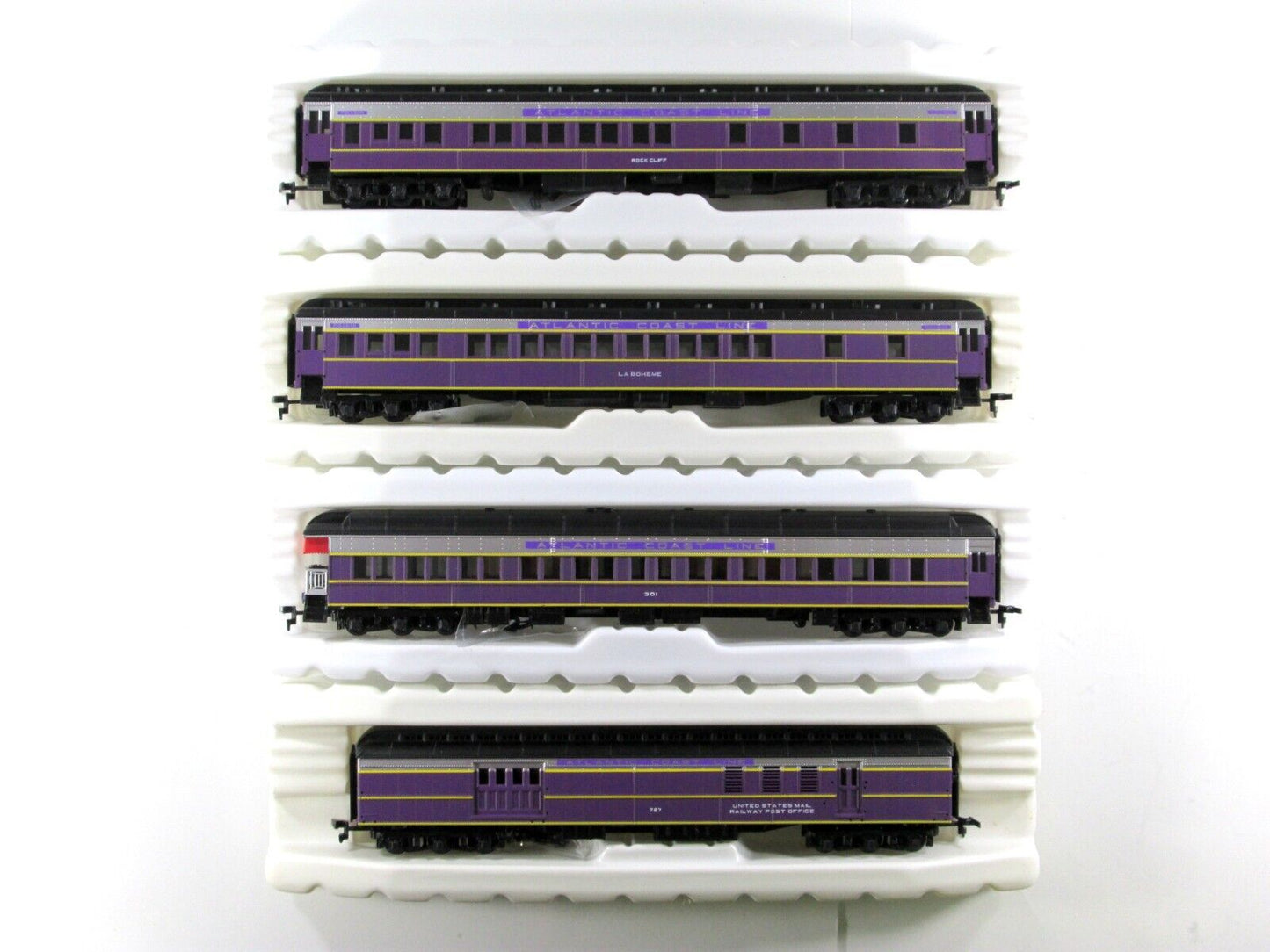 HO Scale ATLANTIC COAST LINE Heavyweight Passenger Car 8-Pack Set - IHC 49008