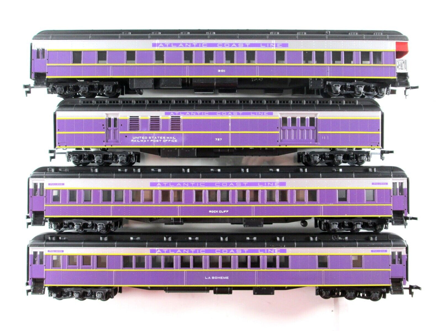 HO Scale ATLANTIC COAST LINE Heavyweight Passenger Car 8-Pack Set - IHC 49008