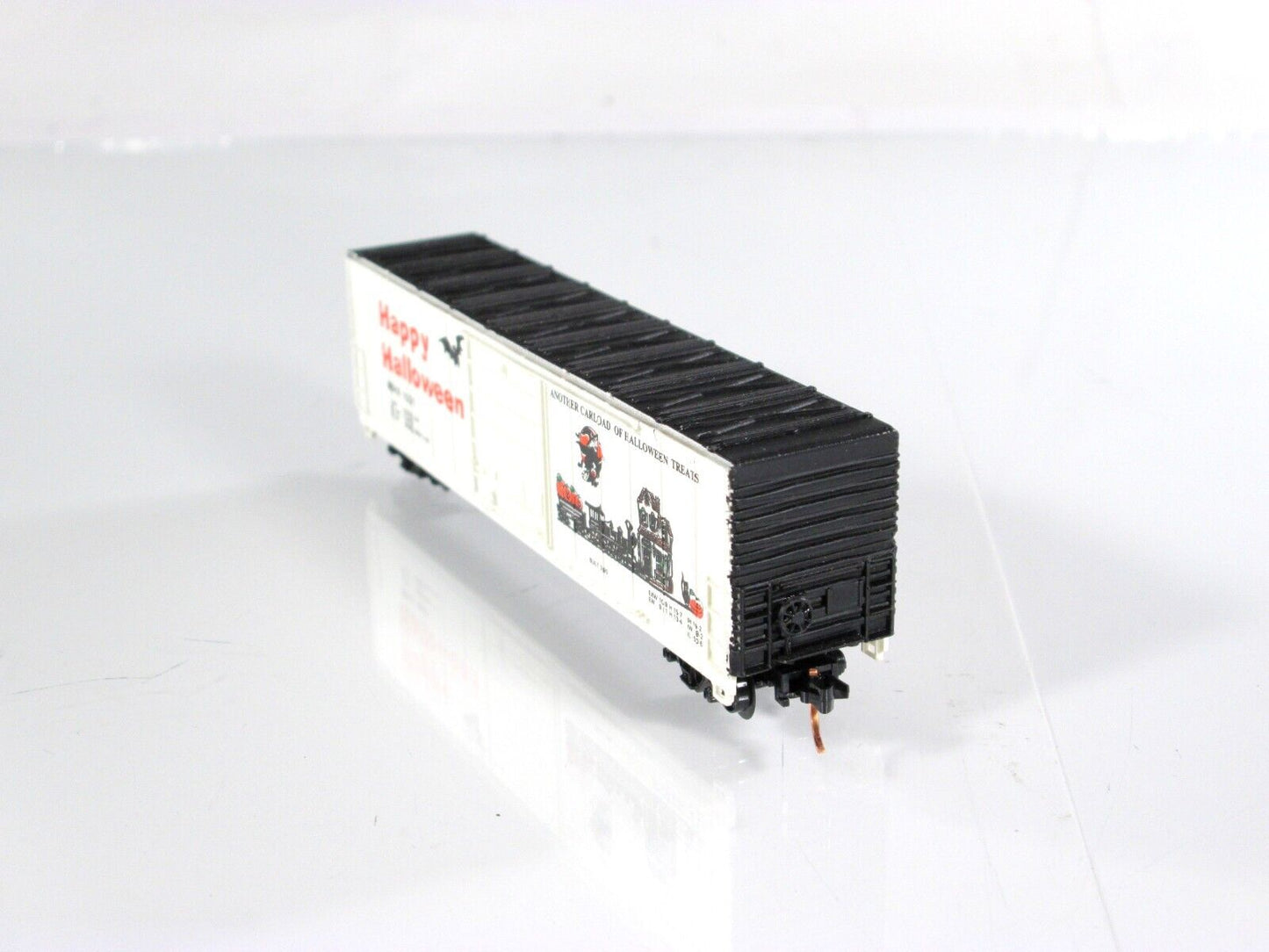 N Scale Happy HALLOWEEN Box Car BBHX 1031 -Bev-Bel 2177, Micro Trains Clpr *RARE