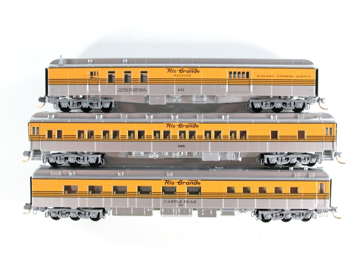 N Scale DENVER RIO GRANDE WESTERN / D&RGW Passenger Car 3-Pack Set -Micro Trains