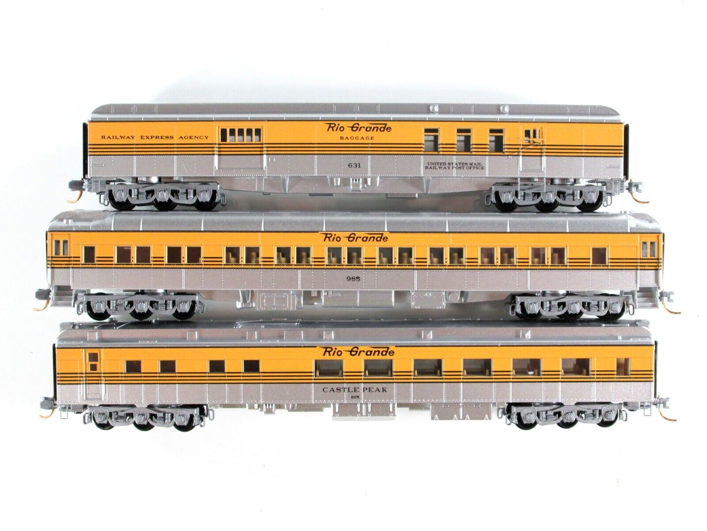 N Scale DENVER RIO GRANDE WESTERN / D&RGW Passenger Car 3-Pack Set -Micro Trains