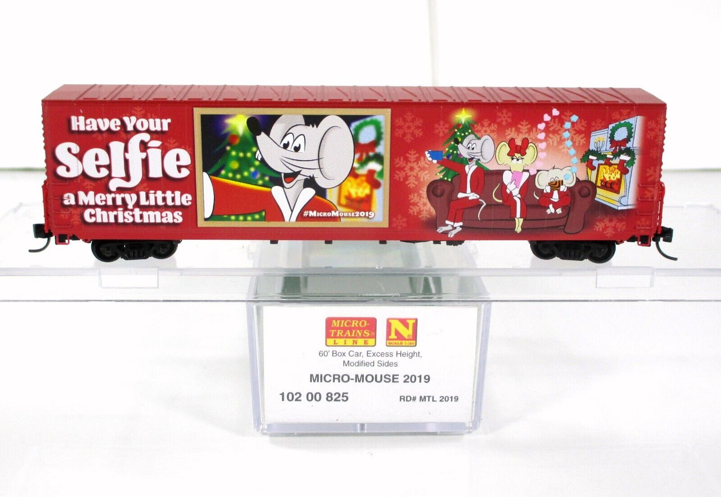 N Scale **MERRY CHRISTMAS 2019** 60' Holiday Box Car ----- Micro Trains 10200825