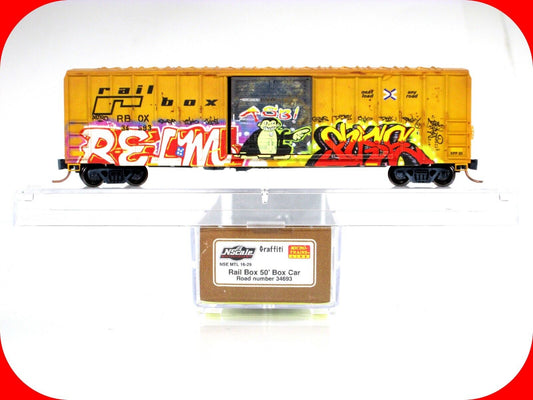 N Scale **RAILBOX GRAFFITI** Box Car #34693 - Micro Trains NSE MTL 16-29 *RARE*