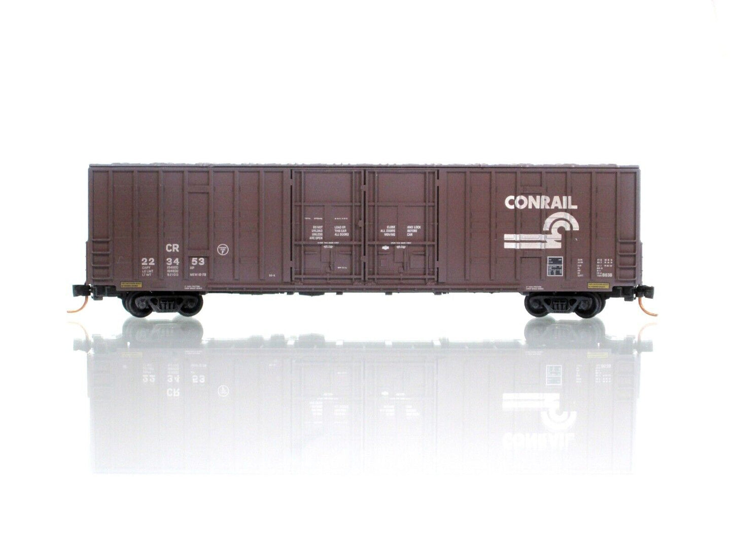N Scale ***CONRAIL*** Weathered & Graffiti 60' Box Car --- Micro Trains 10344020