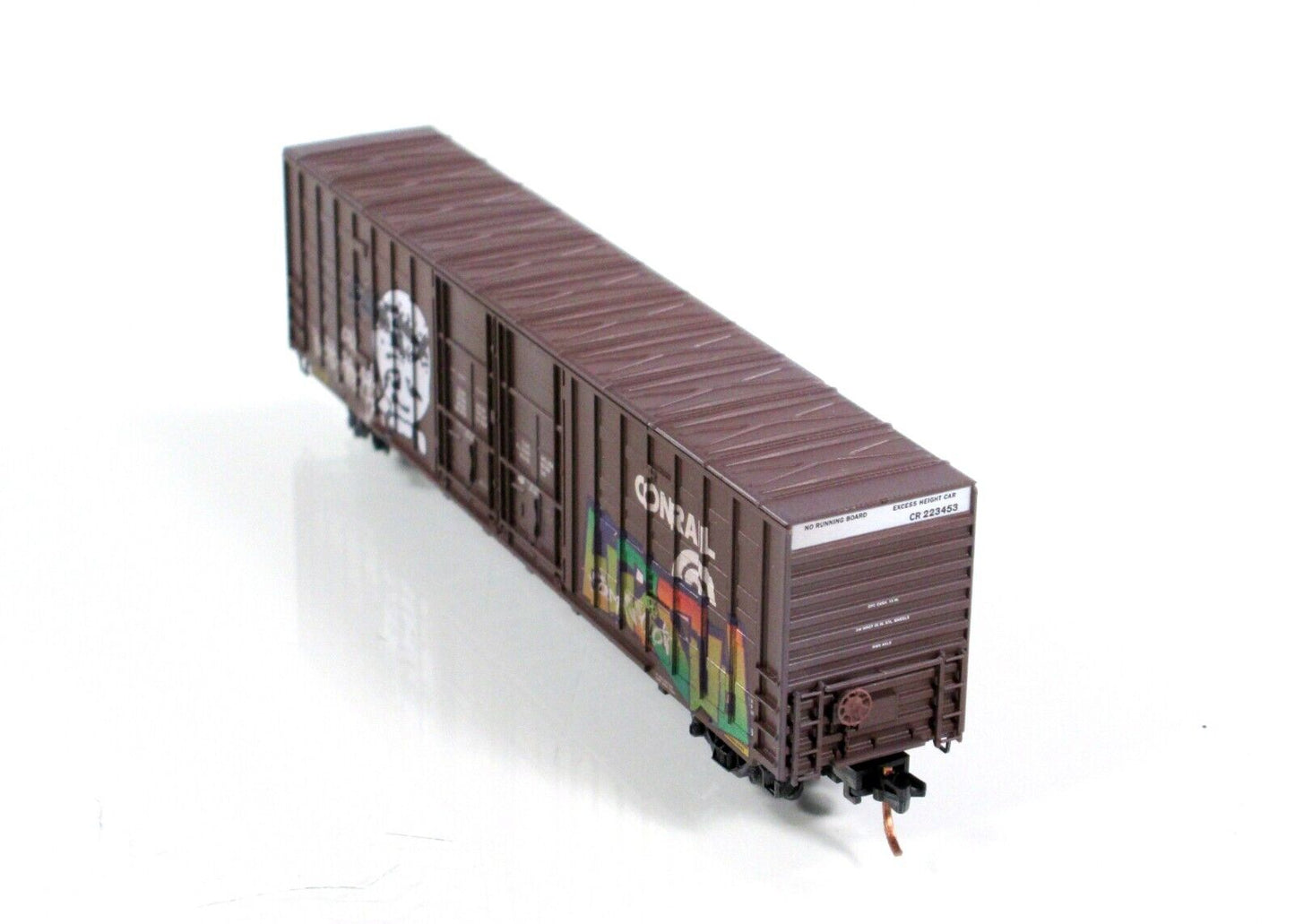 N Scale ***CONRAIL*** Weathered & Graffiti 60' Box Car --- Micro Trains 10344020