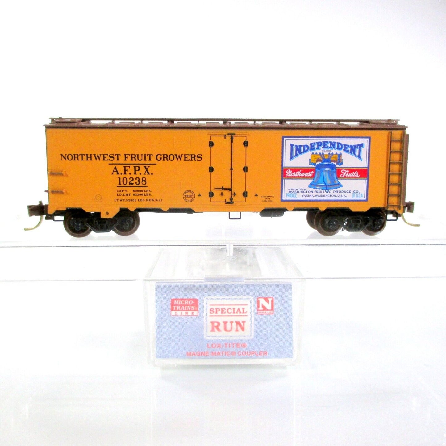 N Scale *INDEPENDENT FRUITS* Reefer #03, AFPX #10238 -Micro Trains, Lowell Smith