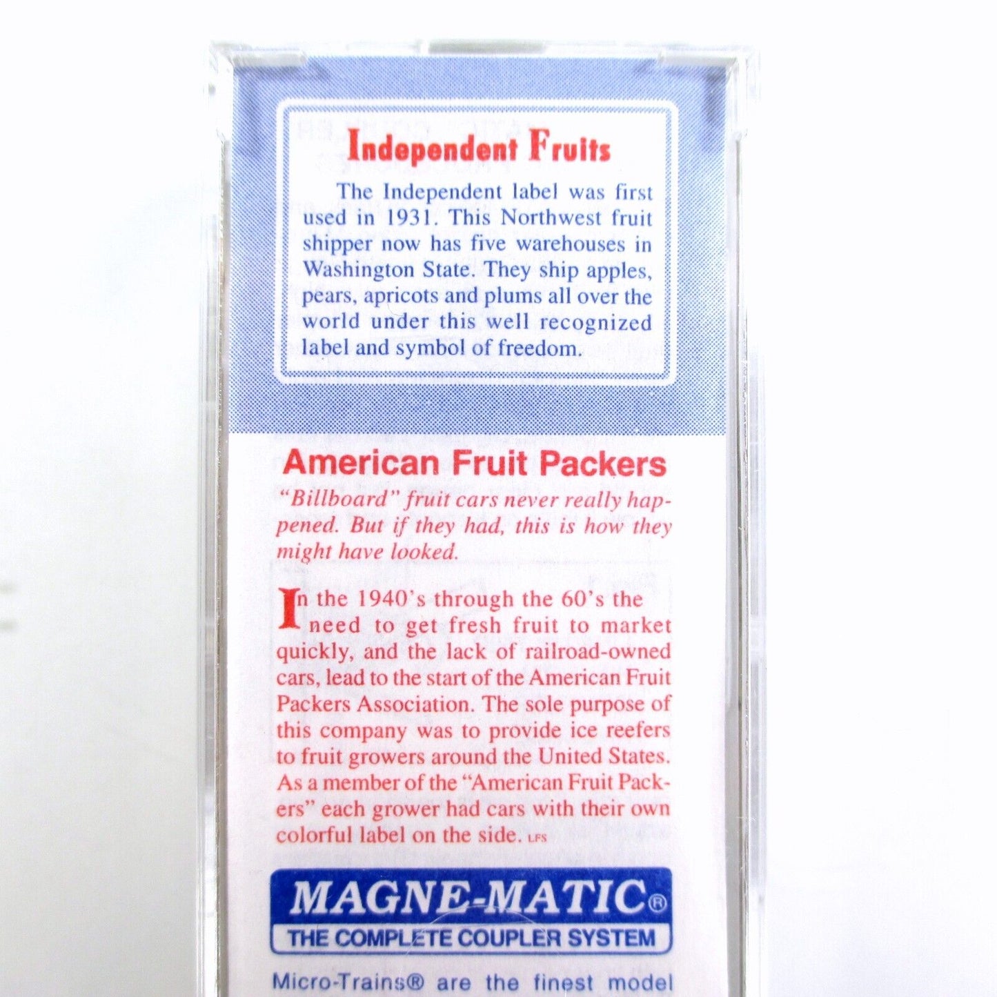 N Scale *INDEPENDENT FRUITS* Reefer #03, AFPX #10238 -Micro Trains, Lowell Smith
