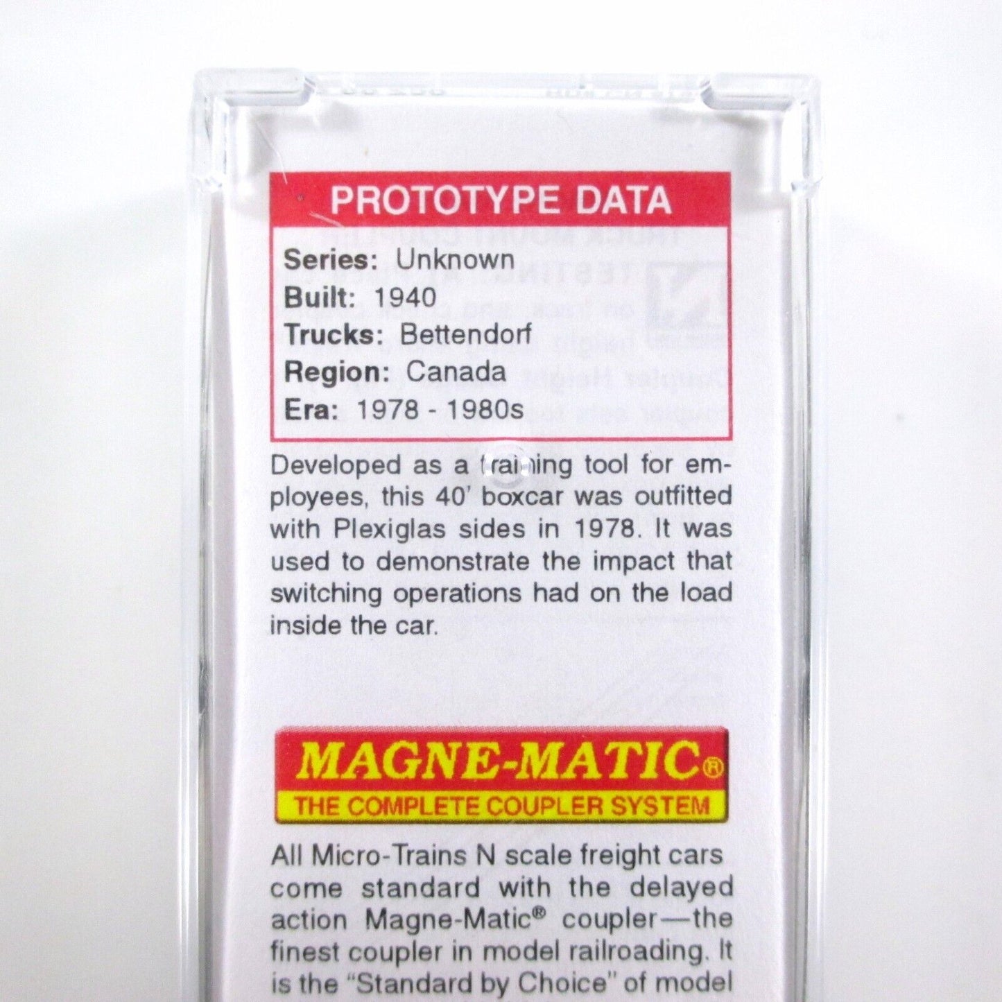N Scale CANADIAN NATIONAL **IMPACT** Transparent Box Car - Micro Trains 07300250