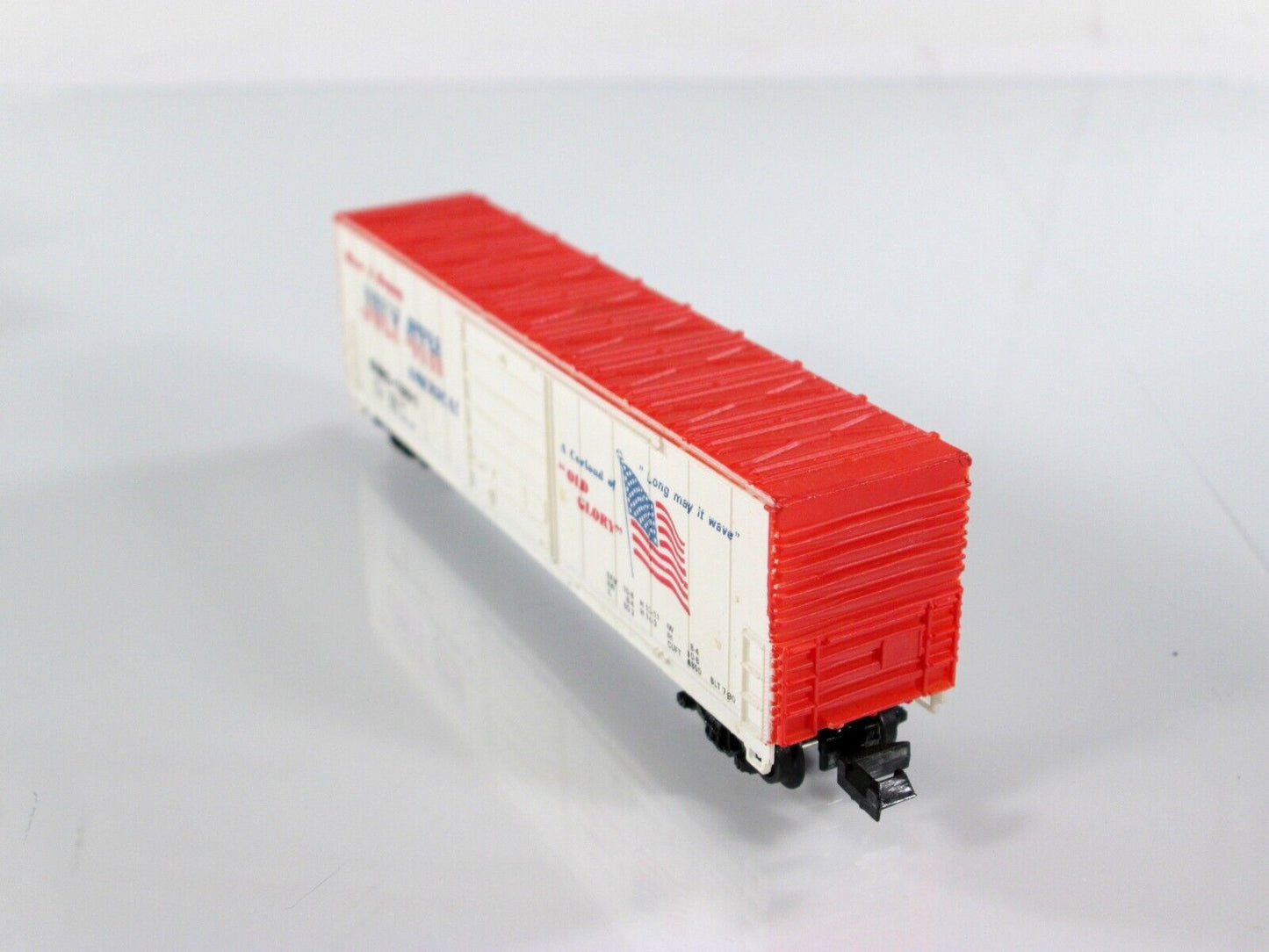 N Scale JULY 4th *Happy Birthday* *Old Glory* Box Car - BBID 1991 - Bev-Bel 2175