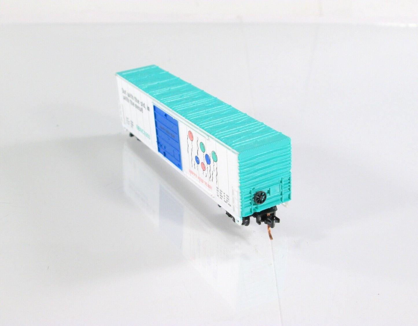 N Scale **HAPPY NEW YEAR** Holiday Box Car, BBNC 1993 -Bev-Bel, Micro Trains Cpl