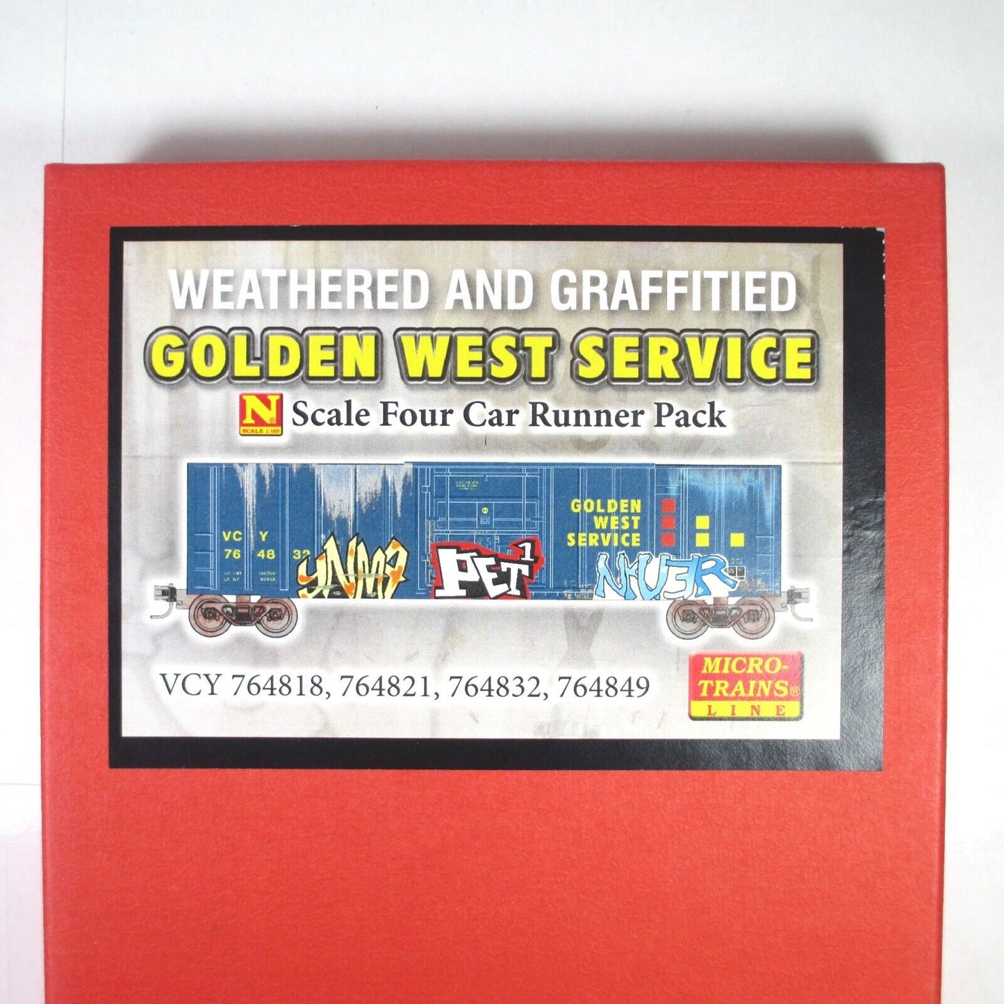 N Scale **GOLDEN WEST** Weathered & Graffiti Box Car Pack -Micro Trains 99305070