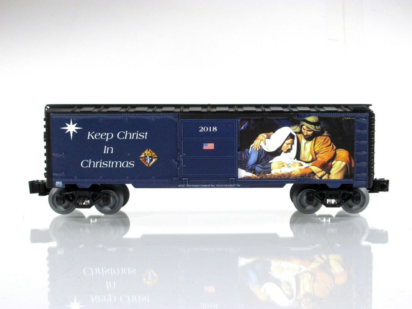 O Scale **KEEP CHRIST In CHRISTMAS** 2018, 40' Box Car - Lionel 6-58031 **RARE**