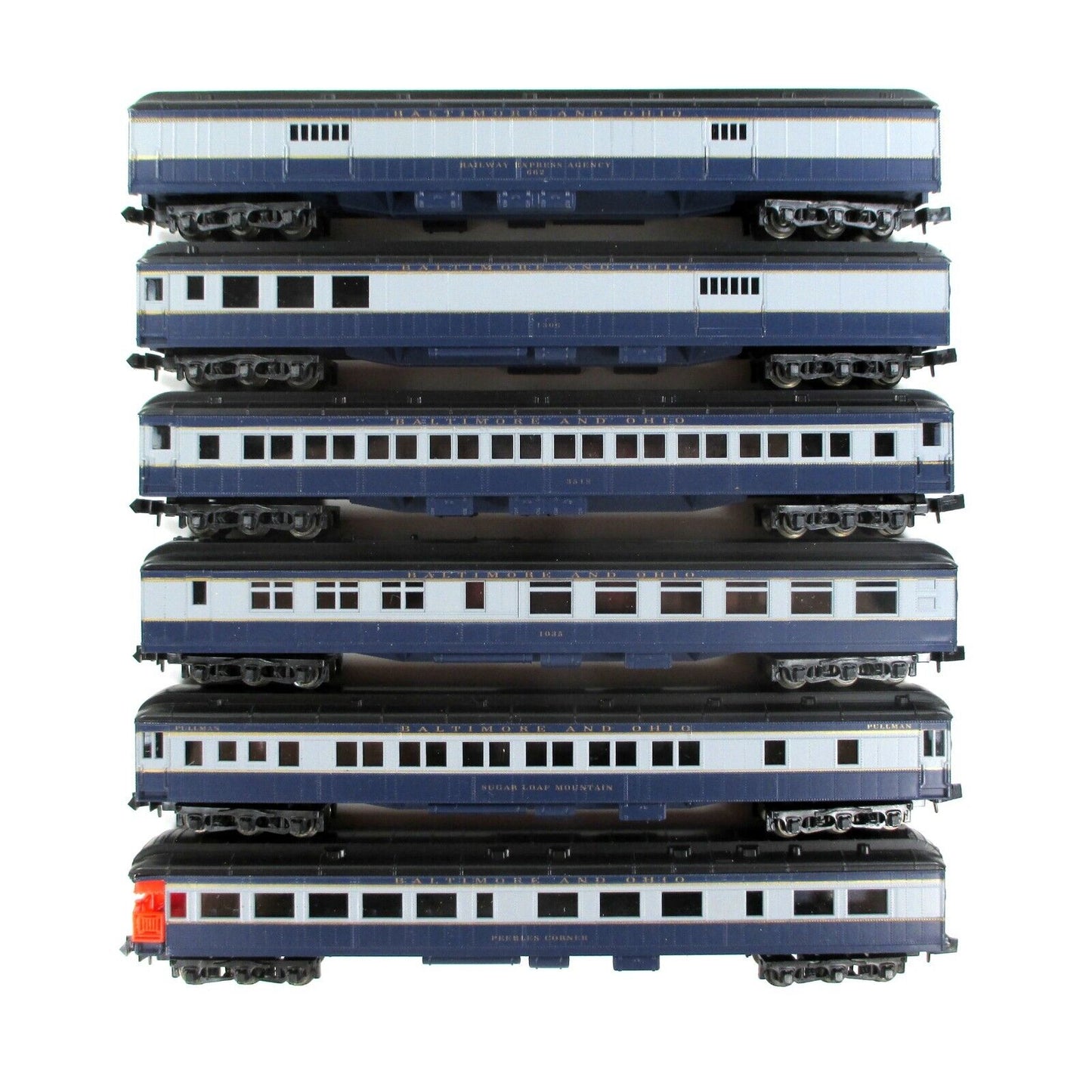 N Scale BALTIMORE & OHIO Heavyweight Passenger 6-Car Set ---- Con-Cor 003-570003