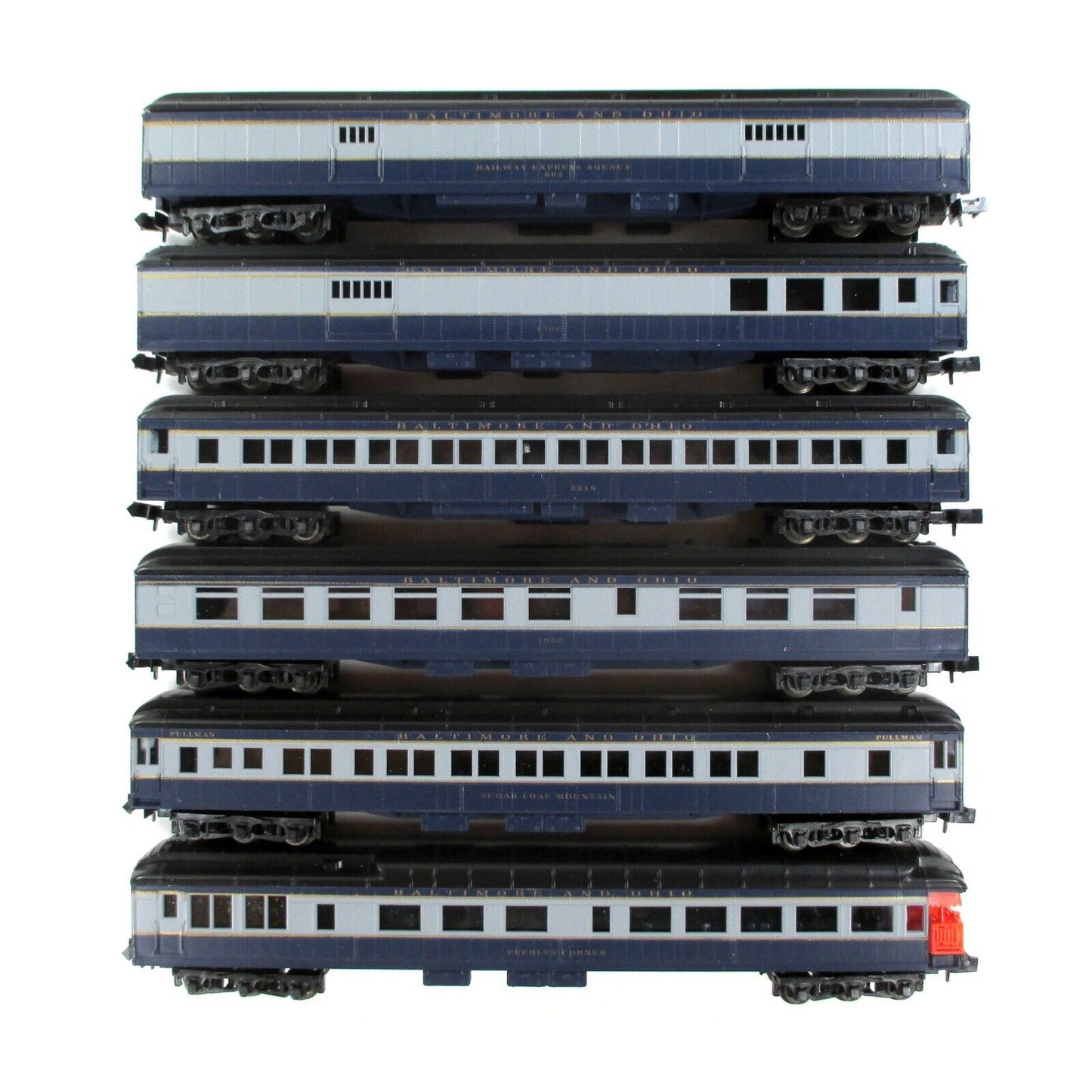 N Scale BALTIMORE & OHIO Heavyweight Passenger 6-Car Set ---- Con-Cor 003-570003