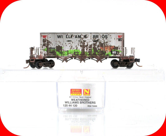 N Scale *WILLIAMS BROTHERS* Graffiti Ortner Hopper #73005, Micro Trains 12544120