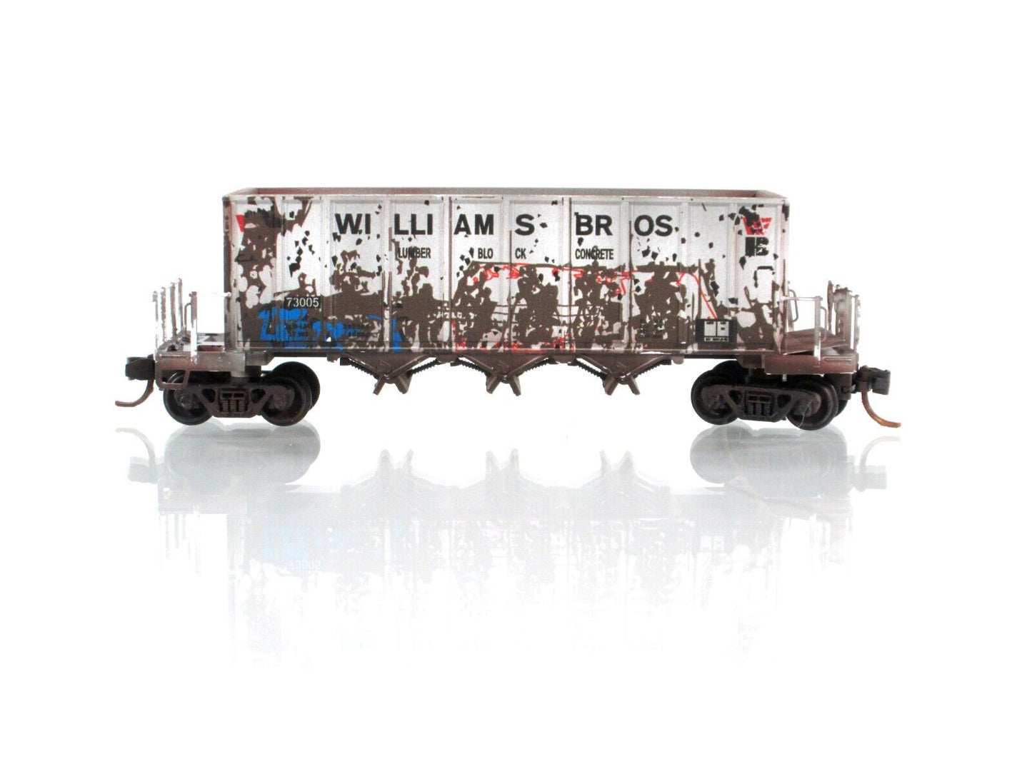 N Scale *WILLIAMS BROTHERS* Graffiti Ortner Hopper #73005, Micro Trains 12544120