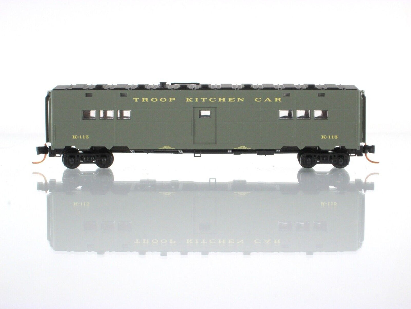N Scale US OFFICE of DEFENSE 50' Troop Kitchen Car #K-115 -Micro Trains 11800010