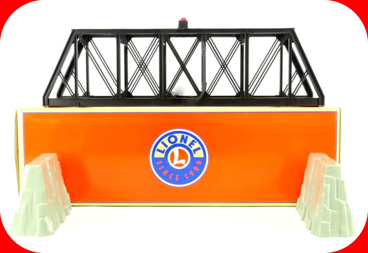 O Scale Truss Girder Bridge, w/ Flashing Beacon Light and Piers - Lionel 6-12772