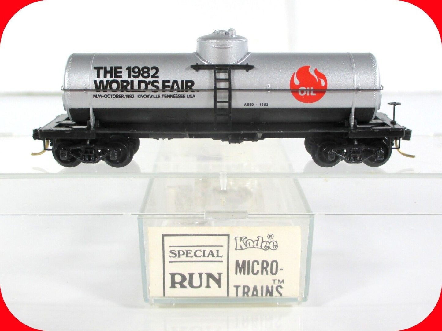 N Scale ***WORLD'S FAIR 1982*** Tank Car - Kadee Micro Trains, AK-SAR-BEN **RARE