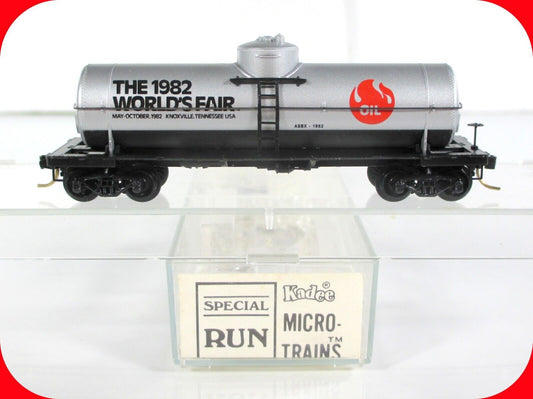 N Scale ***WORLD'S FAIR 1982*** Tank Car - Kadee Micro Trains, AK-SAR-BEN **RARE