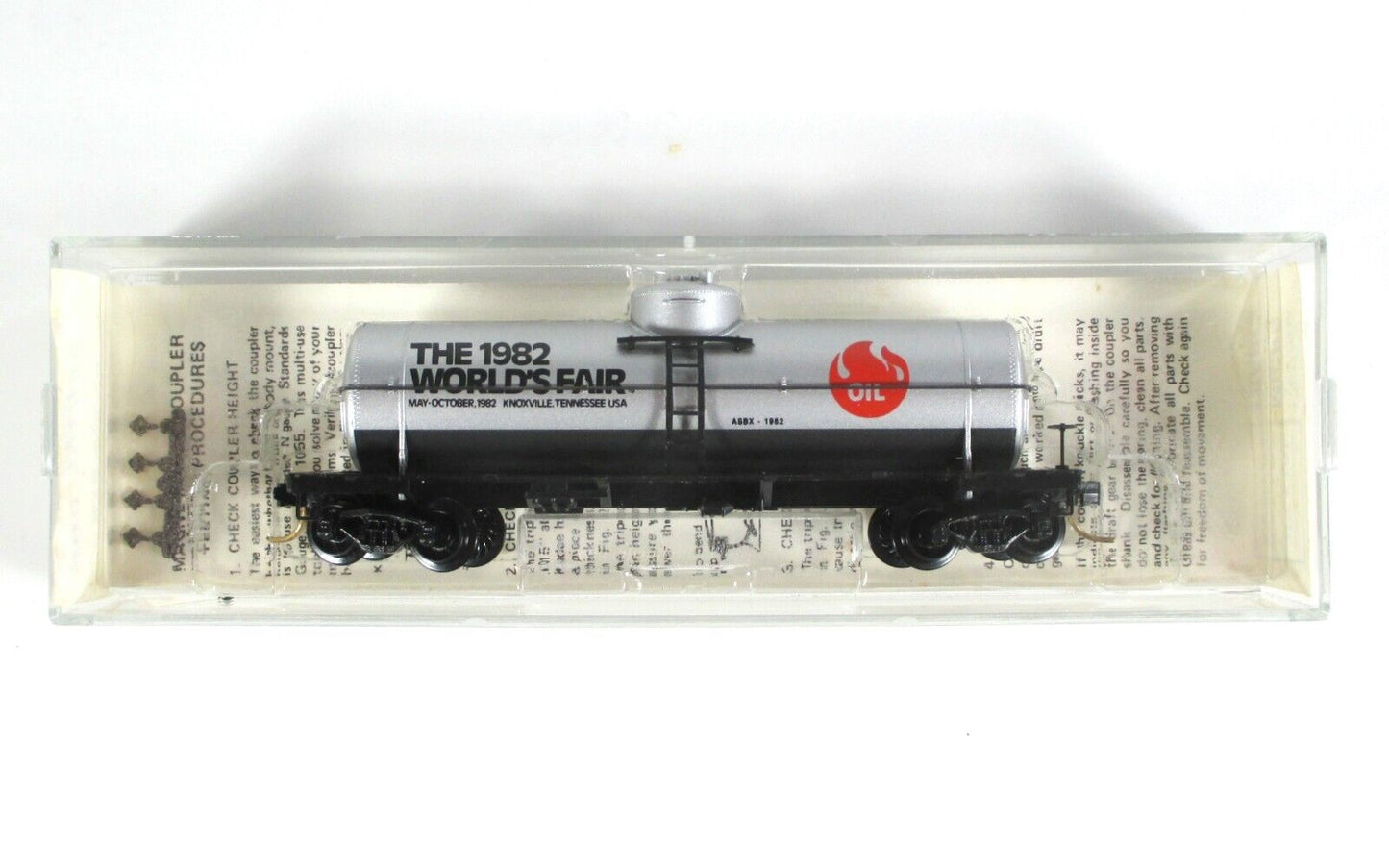 N Scale ***WORLD'S FAIR 1982*** Tank Car - Kadee Micro Trains, AK-SAR-BEN **RARE