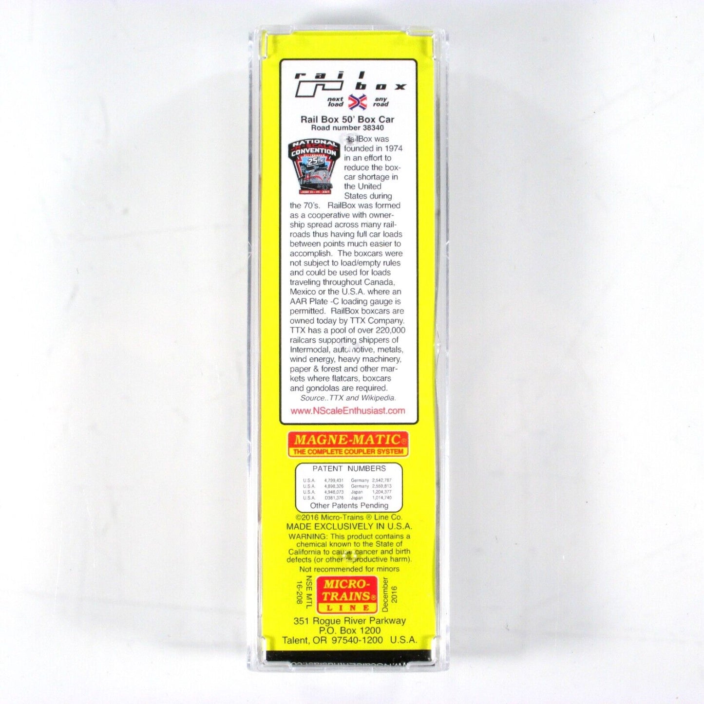 N Scale **RAILBOX GRAFFITI** Box Car #38480 - Micro Trains NSE MTL 16-208 *RARE*