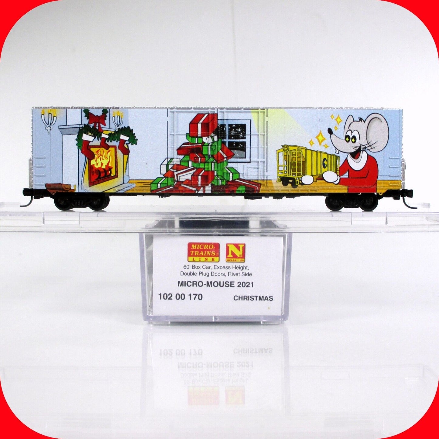 N Scale **MERRY CHRISTMAS 2021** 60' Holiday Box Car ----- Micro Trains 10200170