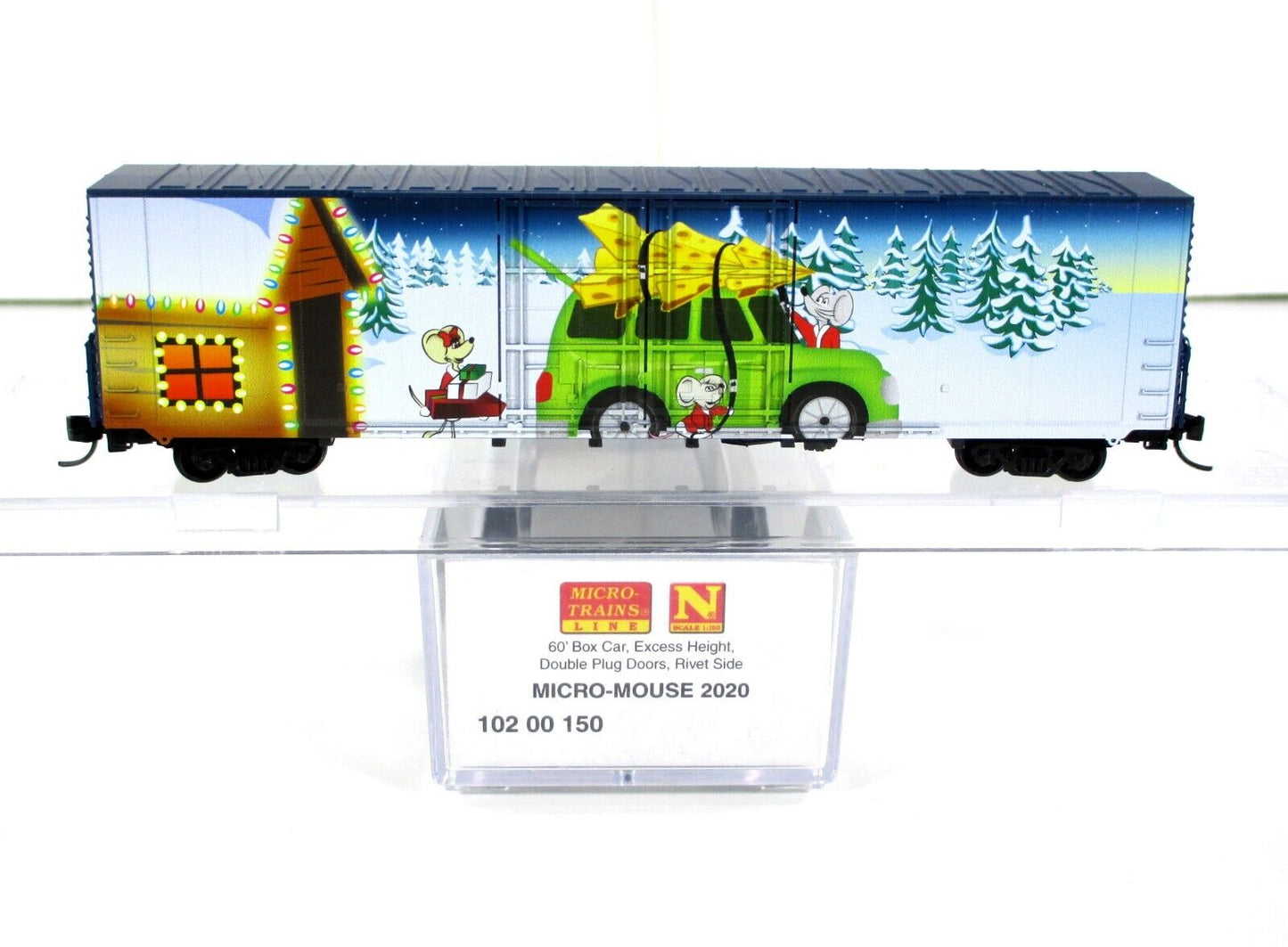 N Scale **MERRY CHRISTMAS 2020** 60' Holiday Box Car ----- Micro Trains 10200150