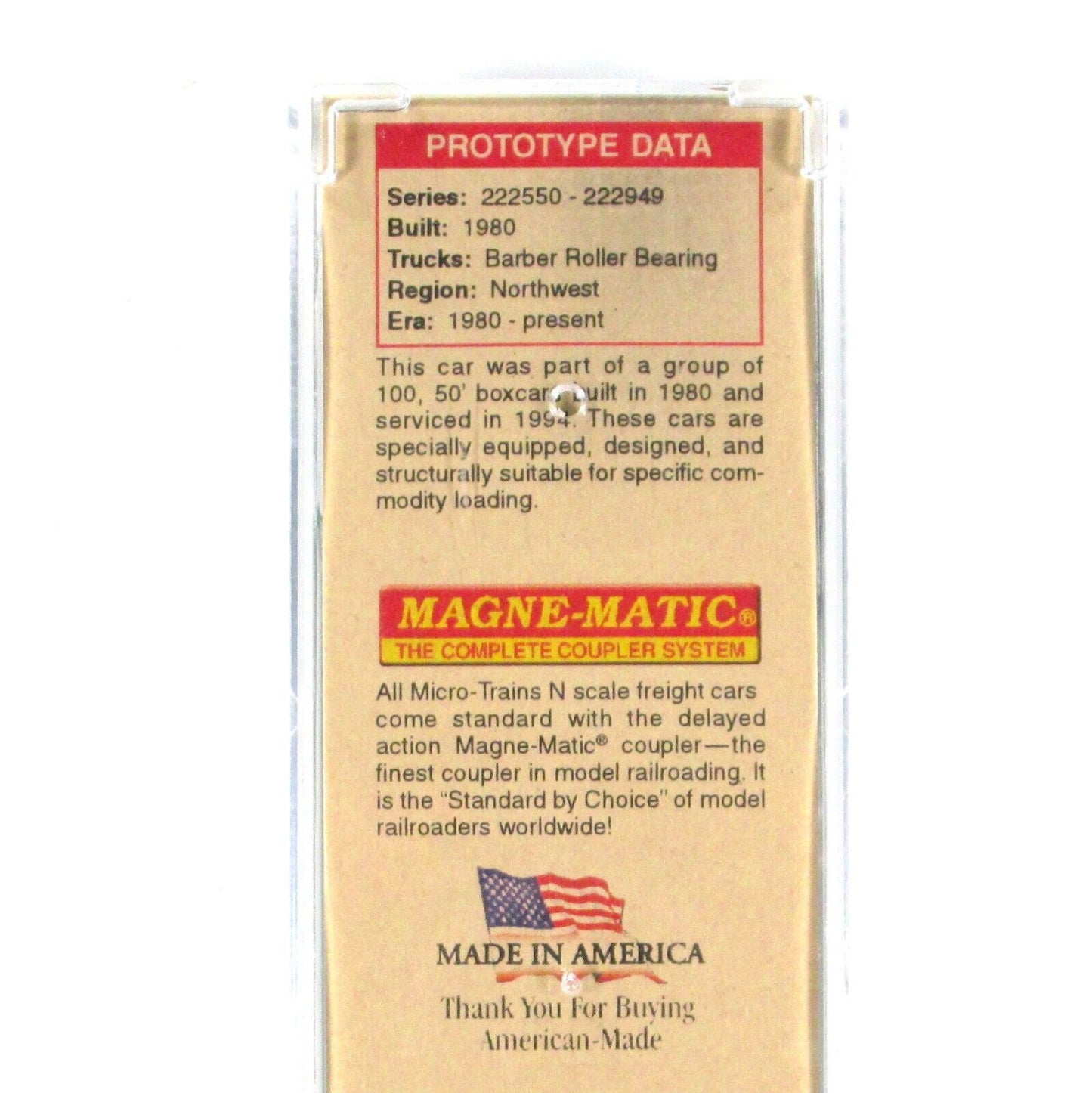 N Scale **BURLINGTON NORTHERN** Weathered Box Car #223928-Micro Trains 03044200