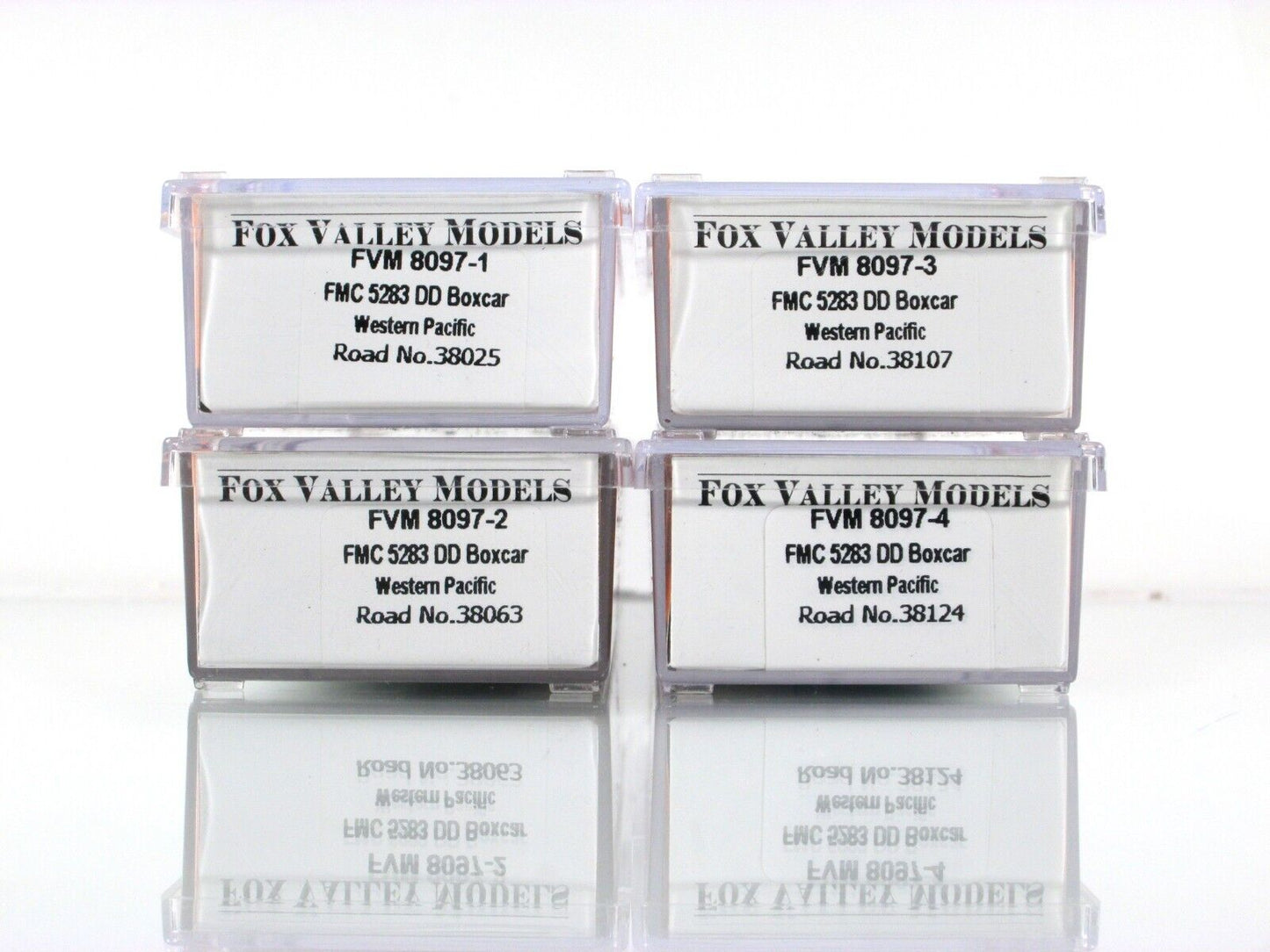 N Scale **WESTERN PACIFIC** 50' Box Car 4-Set --- Fox Valley Models 8097 **RARE*