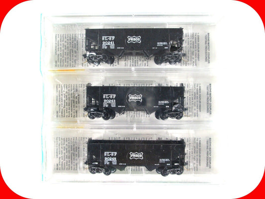 N Scale **FRISCO** 33' Twin-Bay Coal Hopper 3-Car Set, SL-SF -Micro Trains 88012