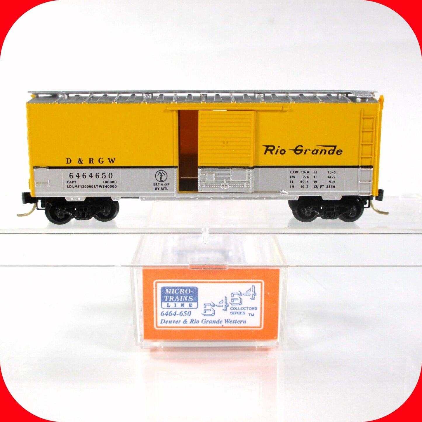 N Scale ***DENVER RIO GRANDE*** Box Car - Micro Trains / Lowell Smith / 6464-650
