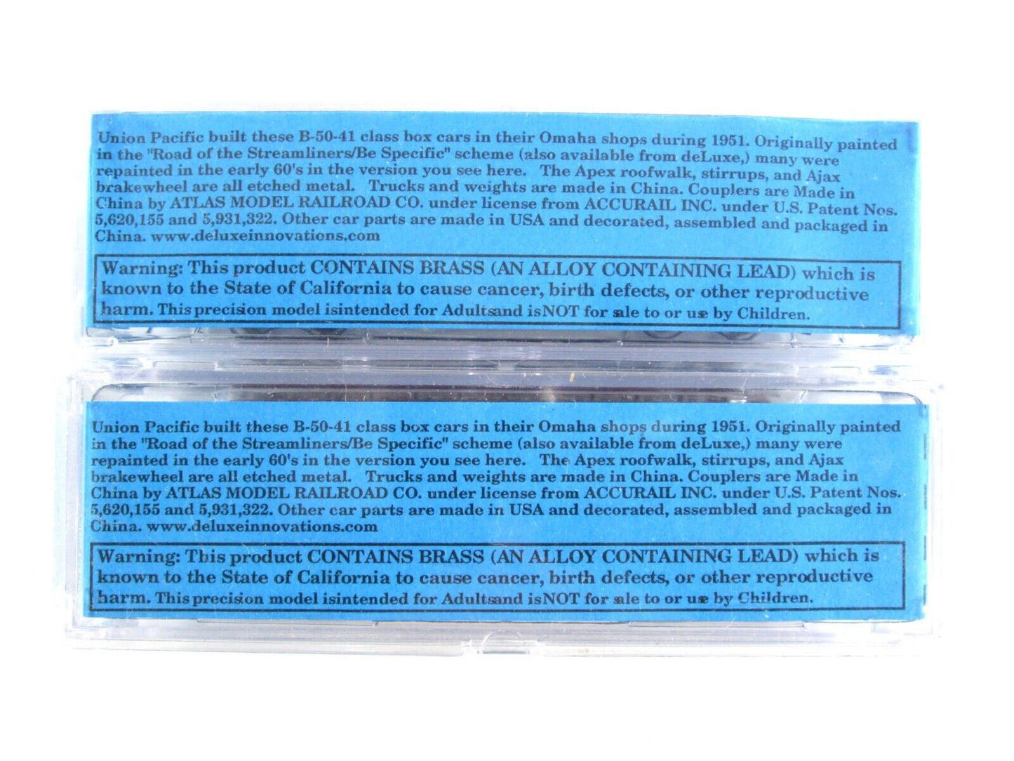 N Scale UNION PACIFIC 40' Box Car 2-Pack Set, UP #105011, 101617 - Deluxe 142502