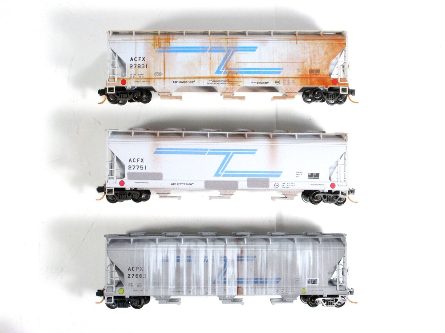 N Scale **ACFX** Weathered & Graffiti Hopper 3-Pack Set - Micro Trains 99305290